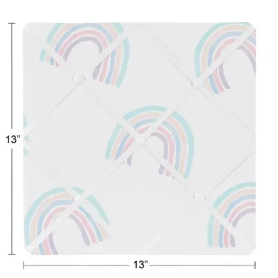 Sweet Jojo Designs Fabric Photo Memo Board Multicolor Rainbow image {2}