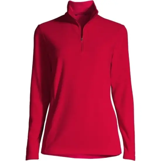 Lands' End Women's Fleece Quarter Zip Pullover image {5}