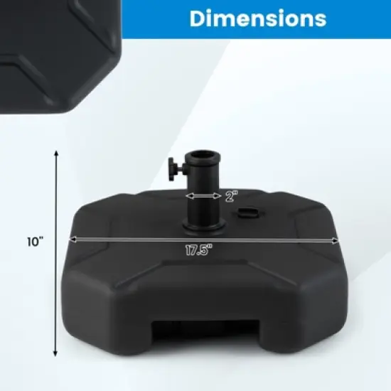 Tangkula Fillable Patio Umbrella Base Outdoor Market Umbrella Stand w/ Handle for Yard image {8}