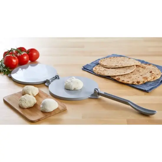 IMUSA 8" Cast Aluminum Tortilla Press - Silver image {2}
