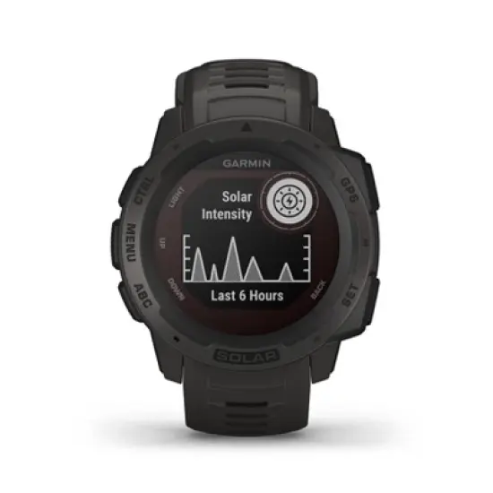 Garmin Instinct Solar Graphite Rugged GPS Smartwatch with Solar Charging image {1}