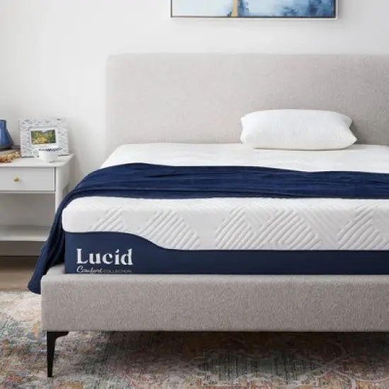 Lucid Comfort Collection Gel & Aloe Vera 12" Hybrid Memory Foam Mattress image {9}
