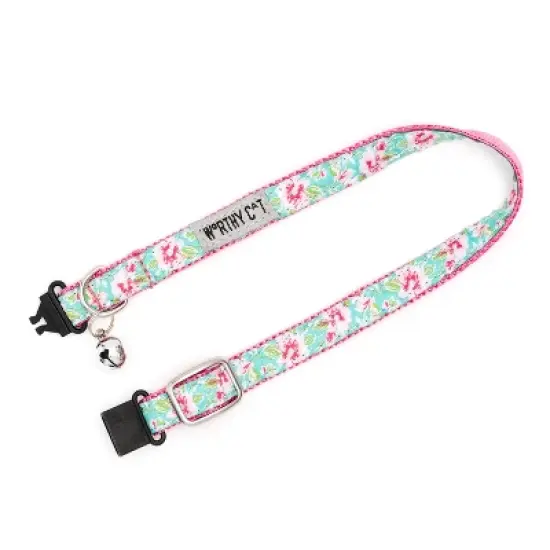 Watercolor Floral Adjustable Cat Collar - The Worthy Dog image {1}