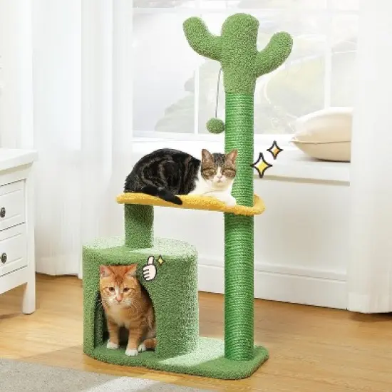 Multi-Level Indoor Cat Tree with Perch & Ball & Scratching Posts image {10}