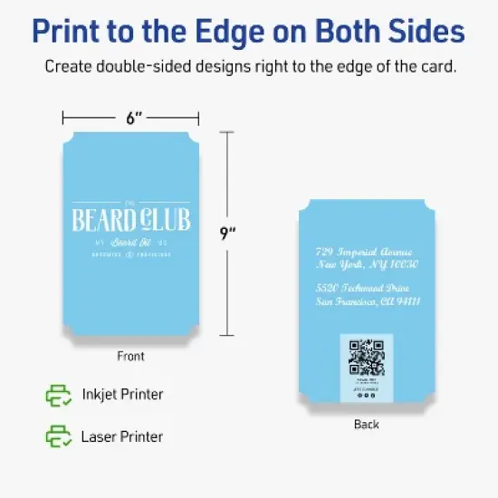 Avery Printable Cards with Scalloped Edges, 6" x 9", Matte White, 10ct image {5}