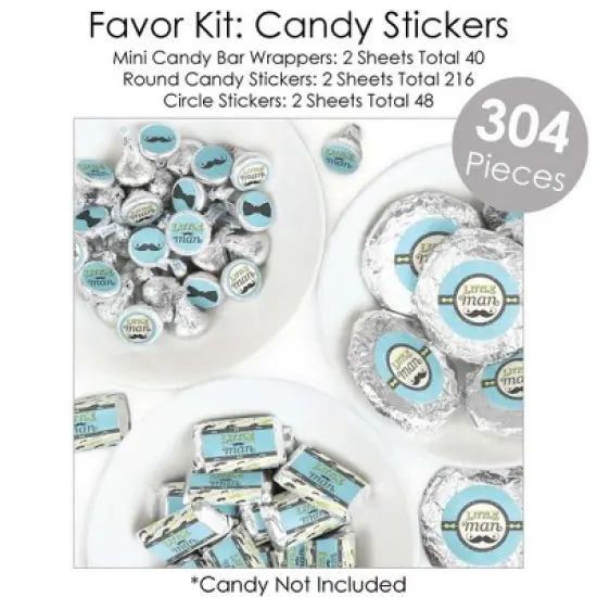 Big Dot of Happiness Dashing Little Man Mustache Party - Baby Shower or Birthday Party Supplies - Banner Decoration Kit - Fundle Bundle image {6}