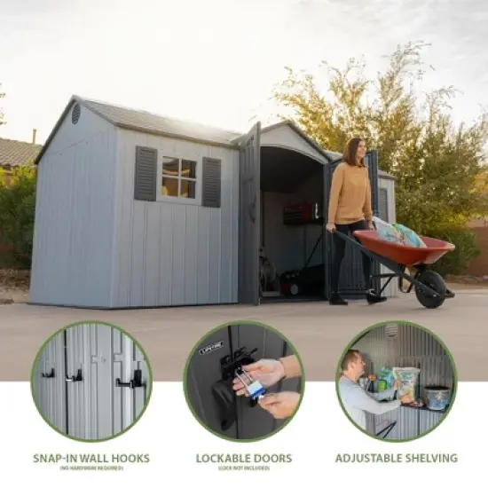 Lifetime 15' Outdoor Storage Shed image {3}