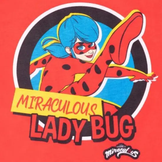 Miraculous Rena Rouge Ladybug Girls Pullover Pajama Shirt and Shorts Little Kid to Big Kid image {8}