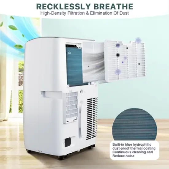 12000BTU Portable Air Conditioner, 3-in-1 Cooling/Dehumidifying/Fresh Air Modes, 550 sq. ft Coverage, 51dB Quiet Sleep Mode image {5}