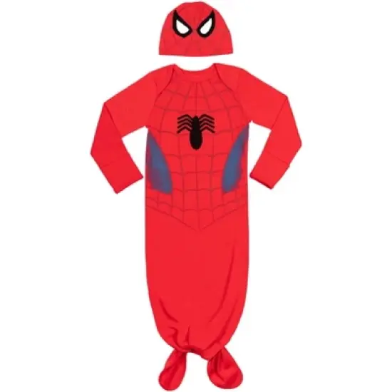 Marvel Spider-Man Baby Sleeper Gown and Hat Newborn to Infant  image {8}