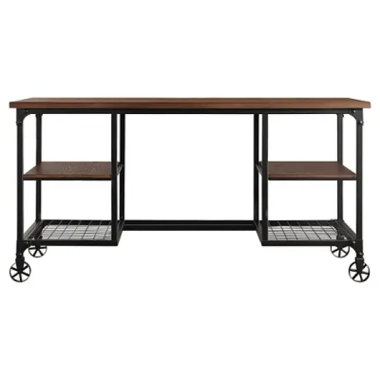 Merida Mixed Media Writing Desk Black - Inspire Q image {1}