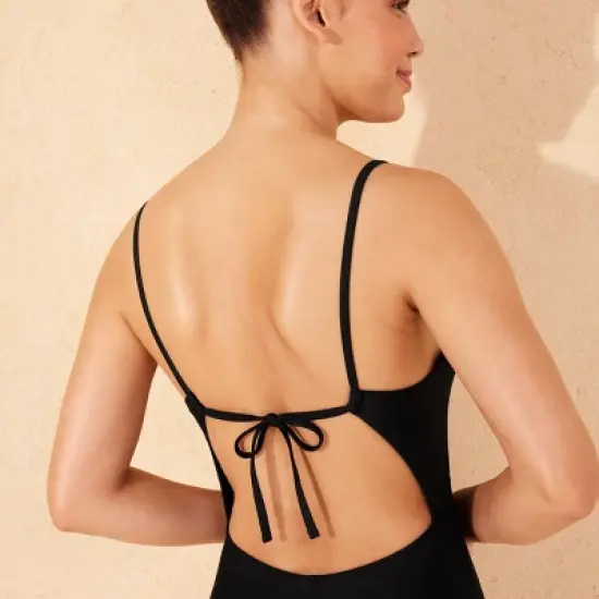 Women's Tie Back Extra High Leg Extra Cheeky One Piece Swimsuit - Wild Fable&trade; image {2}