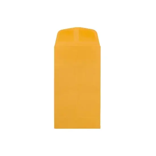 JAM Paper #6 Coin Business Envelopes 3.375 x 6 Brown Kraft Manila 1623992I image {1}