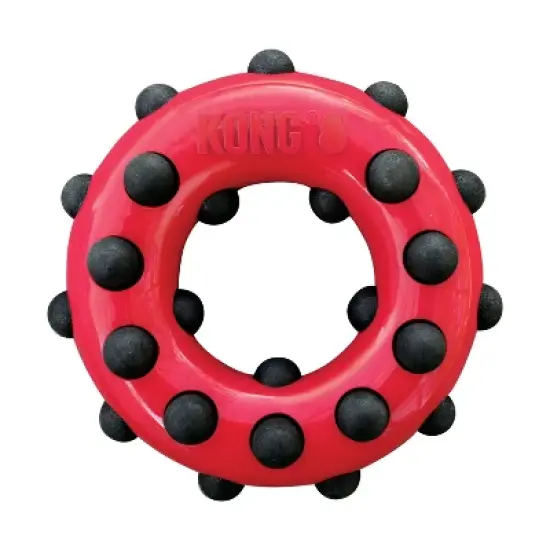 KONG Dotz Circle Interactive Dog Toy - Red - L image {3}