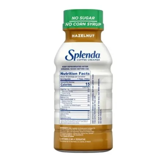 Splenda Sugar Free & Low Calorie Hazelnut Coffee Creamer, 8 fl Ounce Bottle (Pack of 4) image {1}