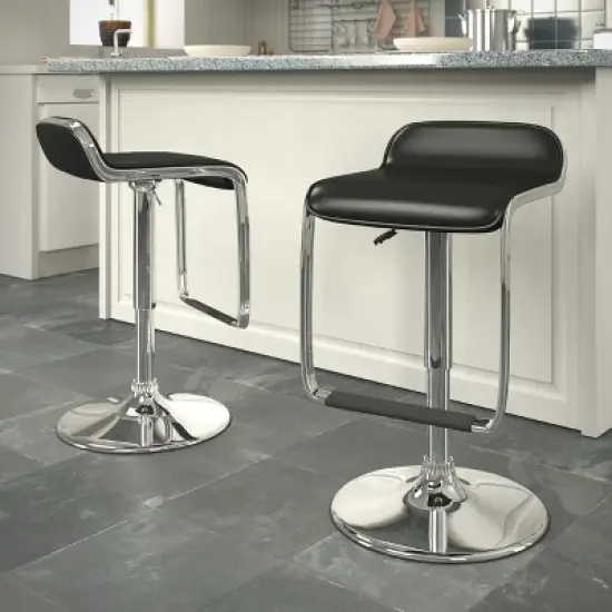 Set of 2 Adjustable Barstool with Footrest - CorLiving image {4}