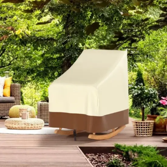 Topteng Rocker Chair Cover Waterproof Patio Outdoor image {1}