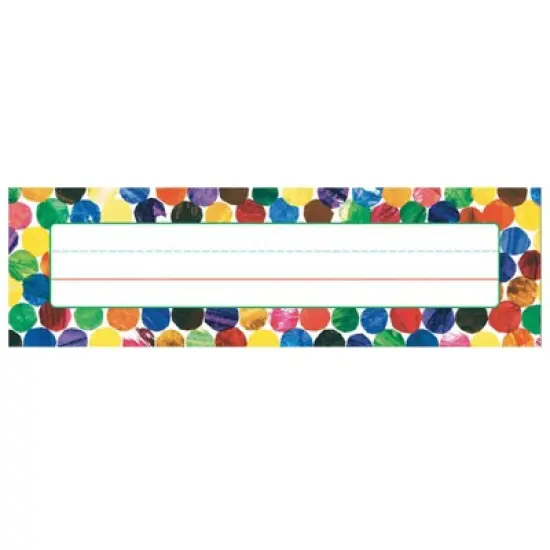 Carson Dellosa Education Eric Carle Dots Desk Nameplates, 36 Per Pack, 6 Packs image {1}