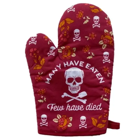 Many Have Eaten Few Have Died Oven Mitt Funny Sarcastic Cooking Kitchen Glove - Crazy Dog Bakeware For Halloween Season image {8}
