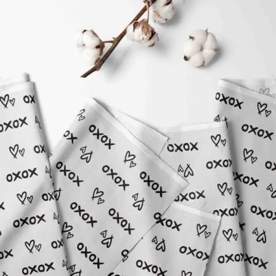 Bacati - Love  Black 3 pc Toddler Bed Sheet Set image {1}