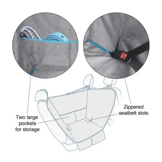 Kurgo Half Hammock Dog Crate Cover - Heather Gray image {2}