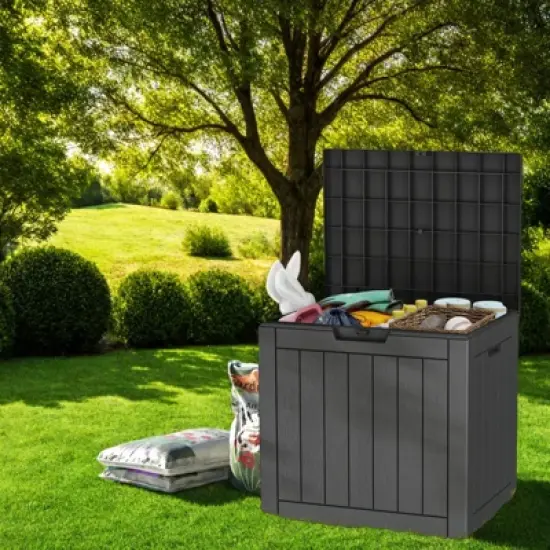 Syemin 28 Gal Outdoor Storage Deck Box Patio Gardening Tools image {1}