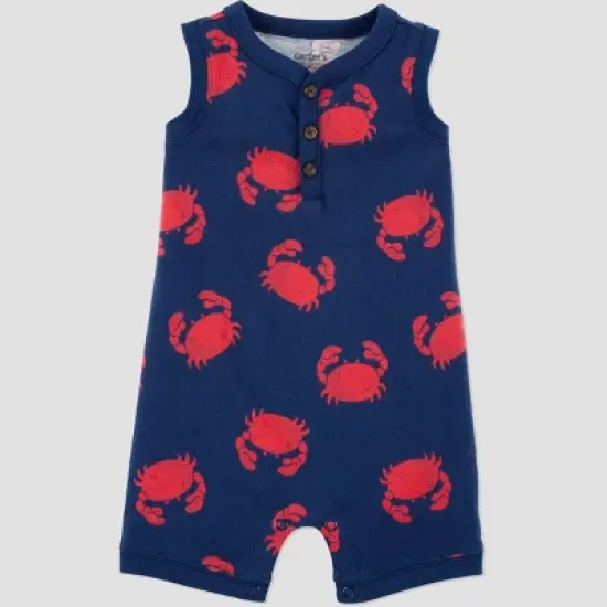 Carter's Just One You&reg; Baby Boys' Crab Romper - Navy Blue/Red image {3}