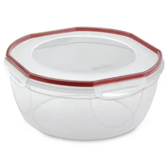 Sterilite Ultra Seal 8.10 Quart Plastic Food Storage Bowl Container, 4 Pack image {1}