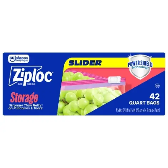 Ziploc Slider Storage Quart Bags image {11}