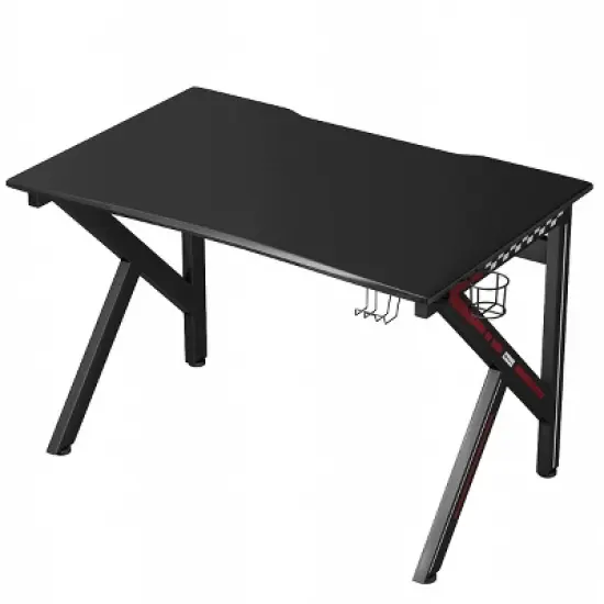 Costway Gaming Desk Gamers Computer Table E-Sports K-Shaped W/ Cup Holder Hook Home New image {3}