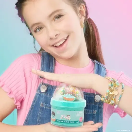 Squishmallows Slimygloop Scented Slime Dome Jar - Teal Donut: Sensory Development, 8 oz, 1 Piece image {1}