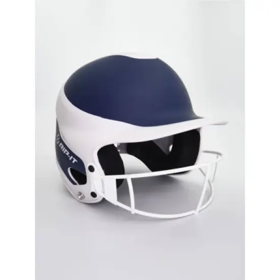 RIP-IT Vision Pro Matte Two Tone Softball Batting Helmet - Navy/White S/M image {1}