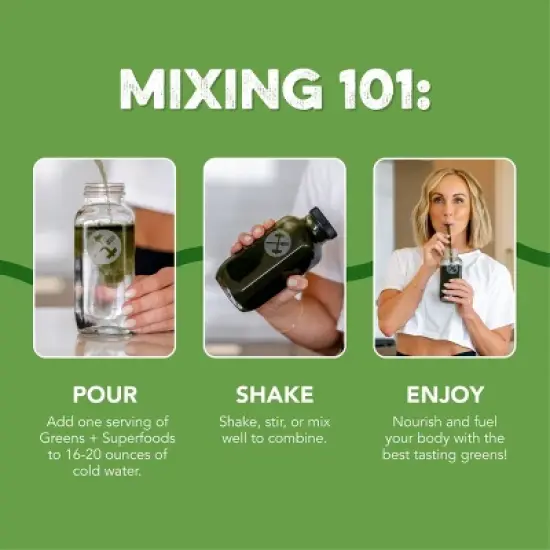 Clean Simple Eats Greens Powder Sticks - Variety Pack - 3.9oz/10ct image {3}