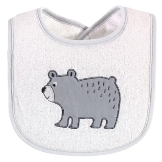 Hudson Baby Unisex Baby Cotton Terry Drooler Bibs with Fiber Filling, Neutral Woodland, One Size image {11}