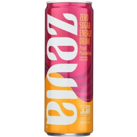 Zevia Drink Energy Peach Passionfruit -12 fl oz image {1}