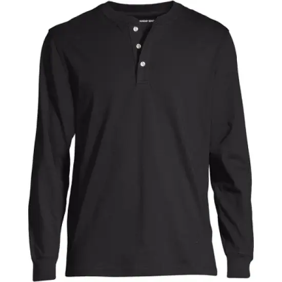 Lands' End Men's Super-T Long Sleeve Henley Shirt image {8}