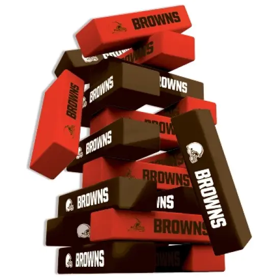 MasterPieces Real Wood Block Tumble Towers - NFL Cleveland Browns image {2}