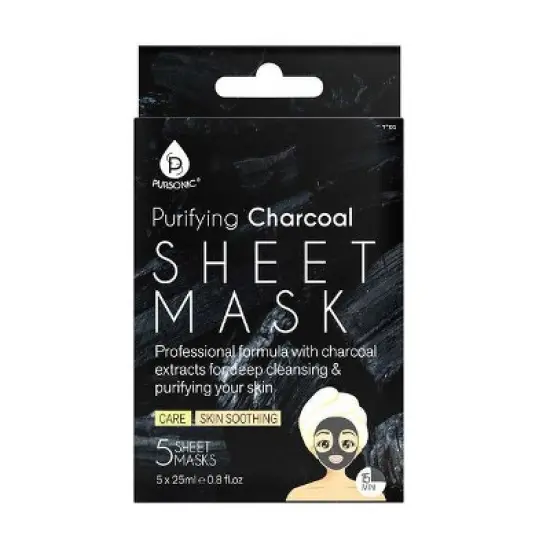 Pursonic Purifying Charcoal Sheet Mask image {3}