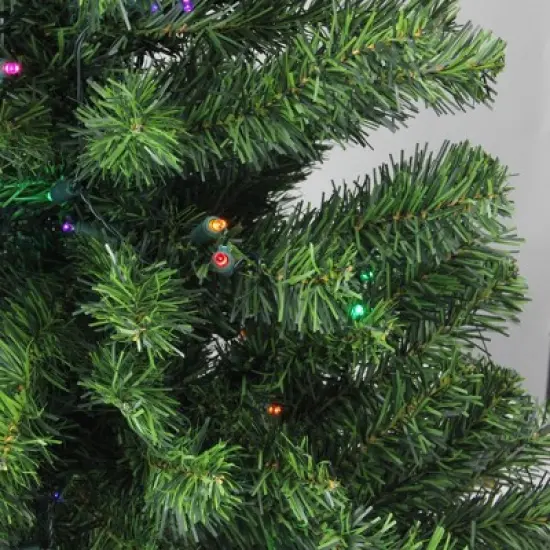 Northlight 3' Prelit Artificial Christmas Tree Canadian Pine - Multicolor LED Lights image {1}