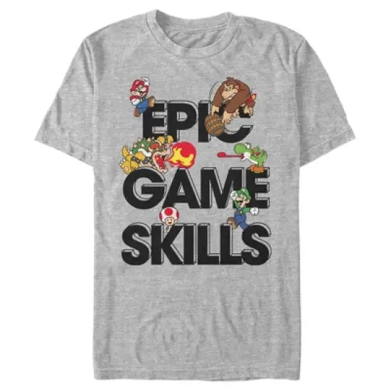 Men's Nintendo Super Mario Epic Game Skills Character Collage T-Shirt image {3}