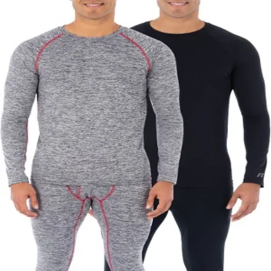 Russell Men's L2 Performance Baselayer Thermal Underwear Shirt, 2 Pack Bundle image {4}