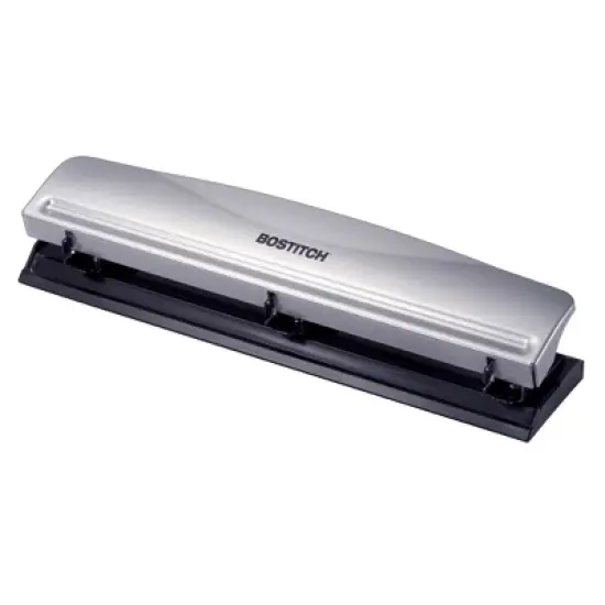 Bostitch 3-Hole Punch (Silver) - 12 Sheet Capacity, School, Office & Classroom Supplies image {7}