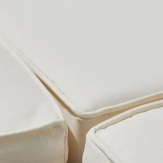 Venice 6pc Classic Outdoor Wicker Sectional Sofa with Seat and Back Cushion - Black - Vifah image {6}