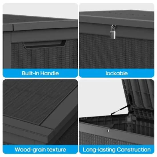 Yardgrace Heavy Duty Secure Storage and Seating Resin Deck Box image {7}