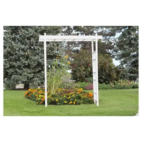 72" x 85" x 28" Bakersfield Arbor - White - Dura-Trel image {1}