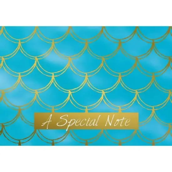 50ct Mermaid Gold Foil Thank You Note Card & Envelopes image {1}