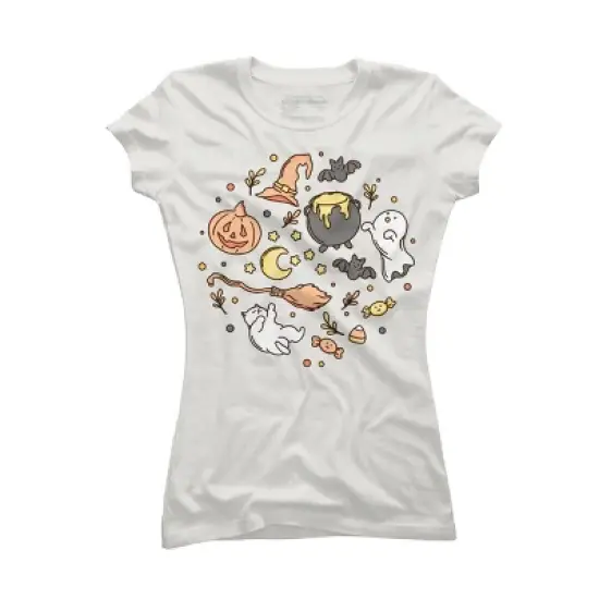 Junior's Design By Humans Halloween By kimprut T-Shirt image {3}