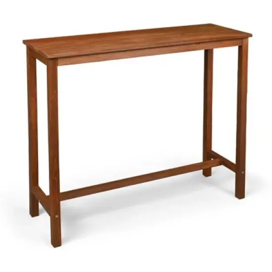 Karl Home Patio Fir Wood Brown Bar Table image {8}