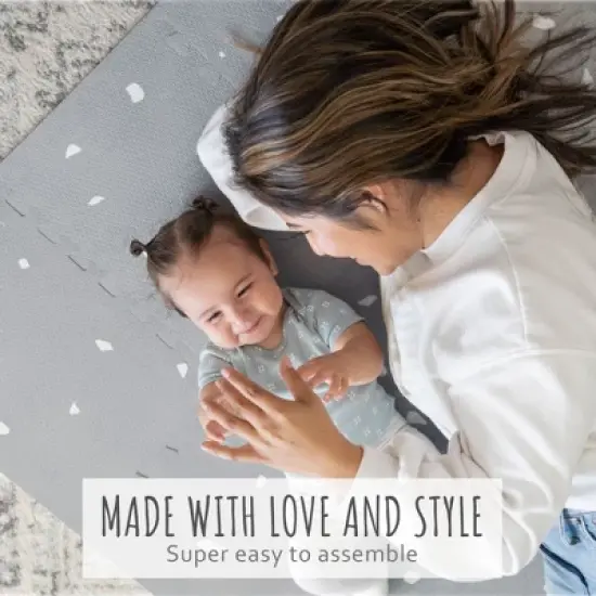Stylish Baby Play Mat for Your Baby Boy or Girl - Large and Soft Foam Playmat Creates A Safe Play Area for Little Ones image {2}