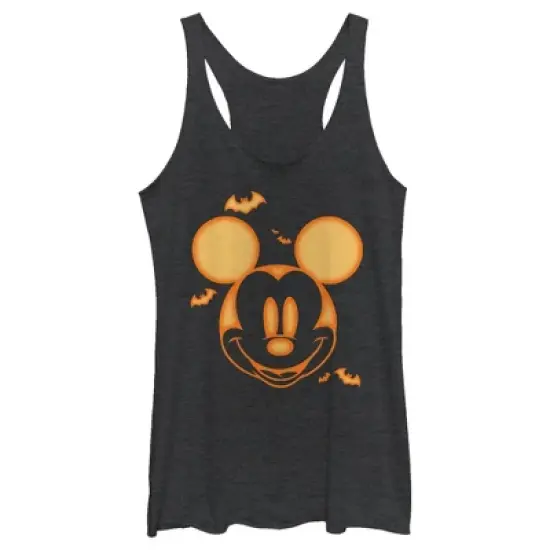 Women's Mickey & Friends Halloween Pumpkin Face Racerback Tank Top image {3}